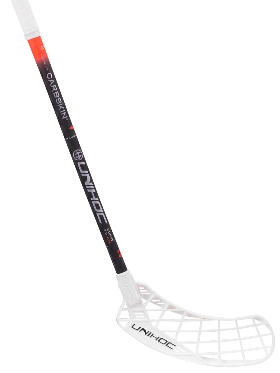 Unihoc Innebandyklubba EPIC CARBSKIN FL Curve 2.0º 29 red Unihoc Innebandyklubba EPIC CARBSKIN FL Curve 2.0º 29 red